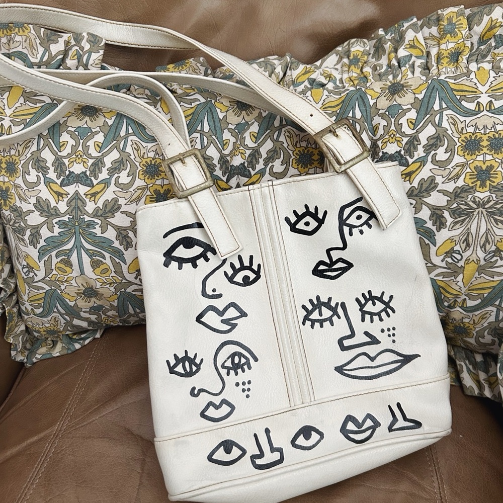 Hand Painted Leather Bag